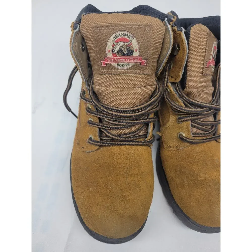 Brahma Bravo Men's Size 7.5 W Work Boot Leather Waterproof Brown MNBR0544411